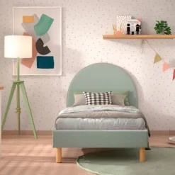 Vipack Moon Bed - 90 x 200 cm - Boucle Groen