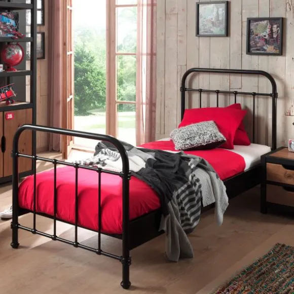 Vipack New York Bed Metaal Geel 90 x 200 cm