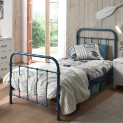 Vipack New York Bed Metaal Geel 90 x 200 cm