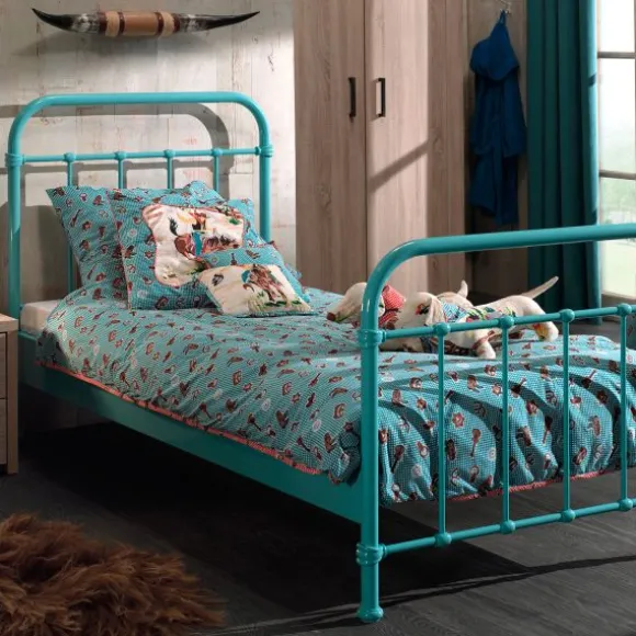 Vipack New York Bed Metaal Geel 90 x 200 cm