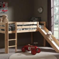 Vipack Pino Halfhoogslaper Met Glijbaan Blank