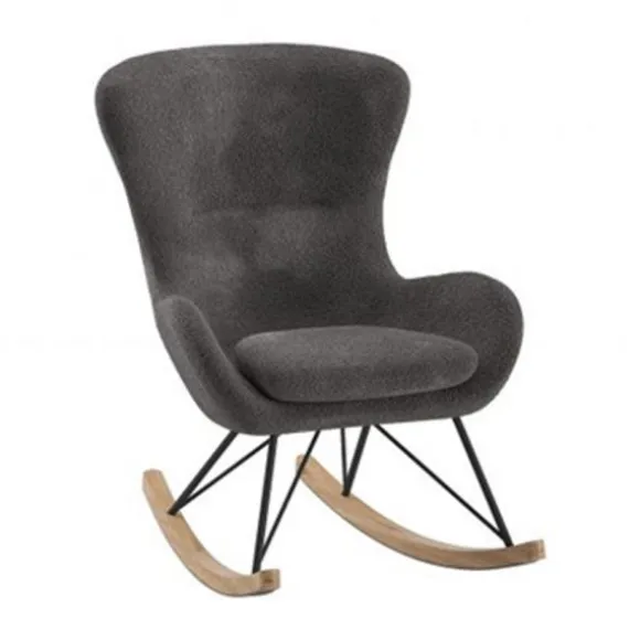 Vipack Rocky Schommelstoel - Boucle Antraciet