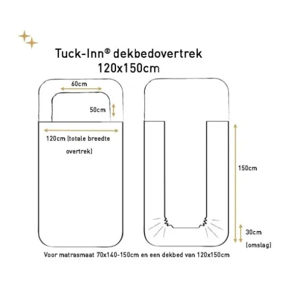 Witlof for kids Little Charm Tuck-Inn Overtrek - 100 x 135 cm