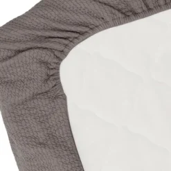 Witlof for kids Waves Tuck-Inn ledikantdeken - 60 x 120 cm - Warm Grey.