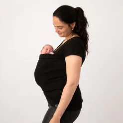 Womboo Buidelshirt - Vrouw - Maat S - Zwart