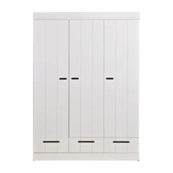 Woood Connect Kast 3-Deurs Met Lade Zwart