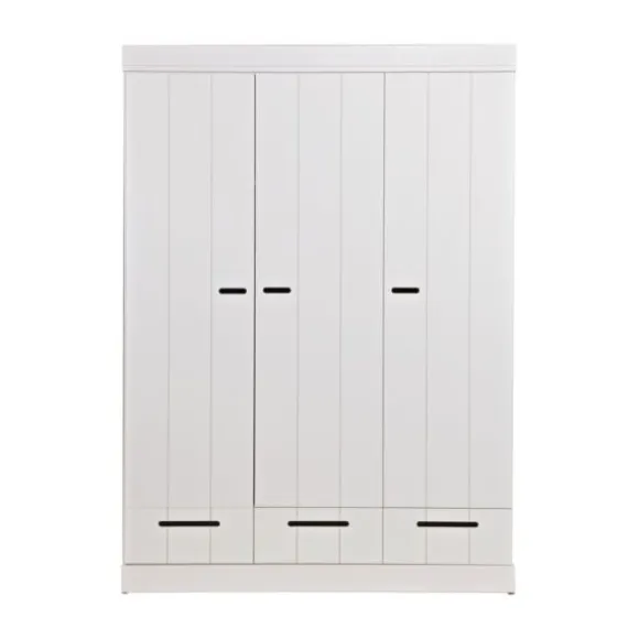 Woood Connect Kast 3-Deurs Met Lade Zwart