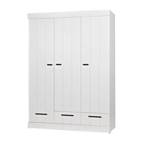 Woood Connect Kast 3-Deurs Met Lade Zwart