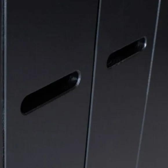 Woood Connect Kast 3-Deurs Met Lade Zwart