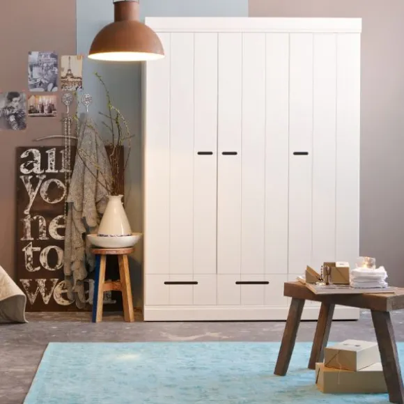 Woood Connect Kast 3-Deurs Met Lade Zwart