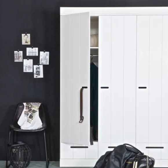 Woood Connect Kast 3-Deurs Met Lade Zwart