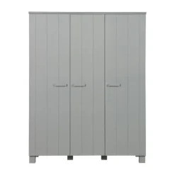 Woood Dennis Kledingkast Betongrijs 3-Deurs