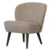 Woood Fauteuil - Sara - Geweven Stof Naturel Melange