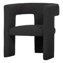 Woood Fauteuil - Tiwa - Bouclé Donkergrijs