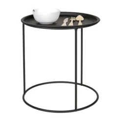 Woood Ivar Bijzettafel – Medium – Zwart