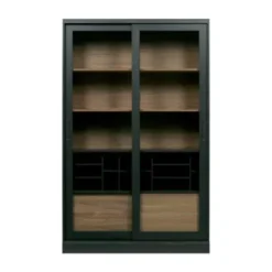 Woood James Vitrinekast Noten Zwart