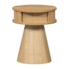 Woood Karri Nachtkastje - Rond - Hout Naturel