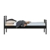 Woood Mees Bed Metaal Zwart 90 x 200 Cm