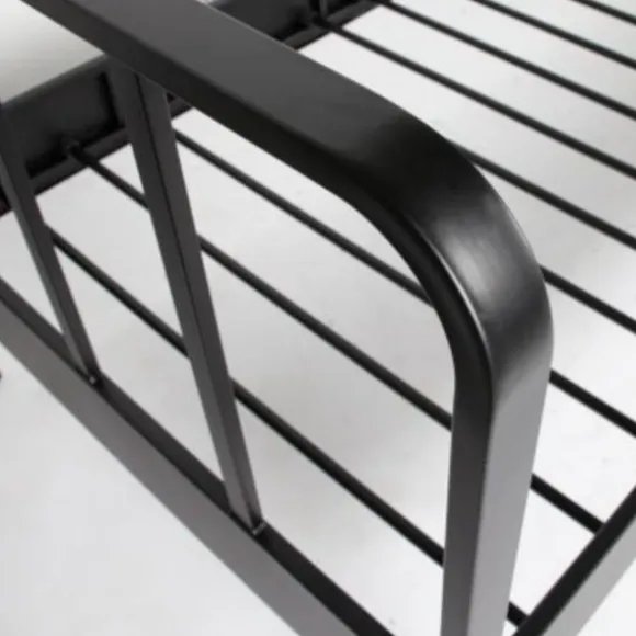 Woood Mees Bed Metaal Zwart 90 x 200 Cm