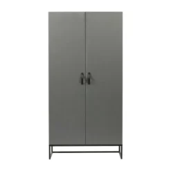 Woood Morris Kast 2-Deurs Grenen Leem