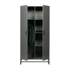 Woood Morris Kast 2-Deurs Grenen Leem