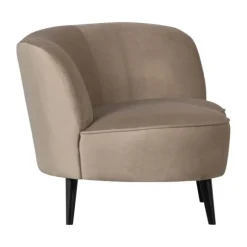 Woood Sara Fauteuil – Fluweel – Khaki