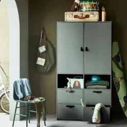 Woood Stage Kledingkast Soap Green 2-Deurs