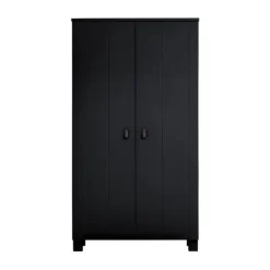Woood Ties Kledingkast Zwart 2-Deurs